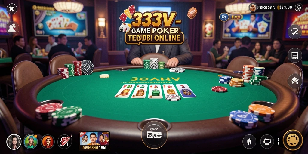 Screenshot gameplay Poker mendebarkan di 333V.