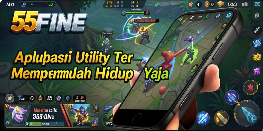Tampilan antarmuka aplikasi Utility 55FIVE yang user-friendly.