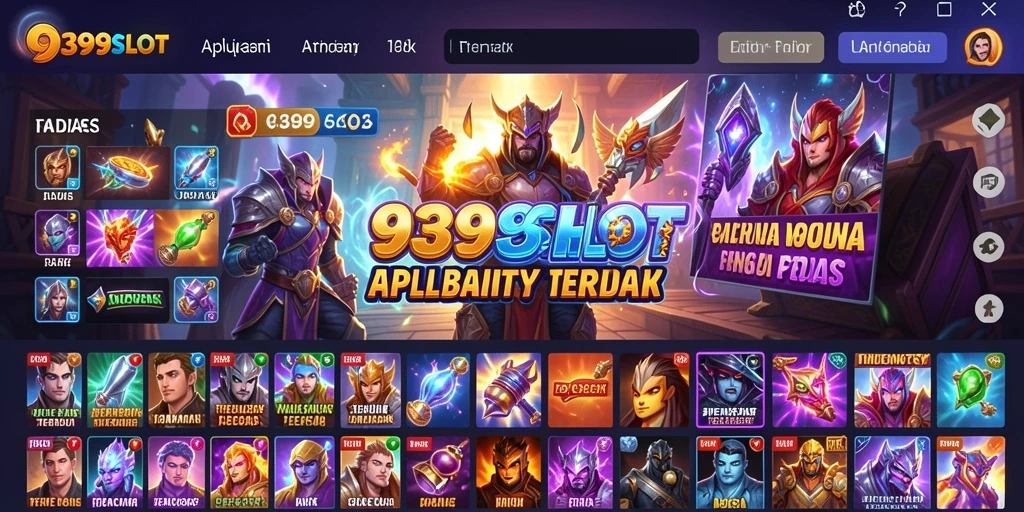 Tampilan antarmuka aplikasi 9399SLOT yang menarik dan fungsional.