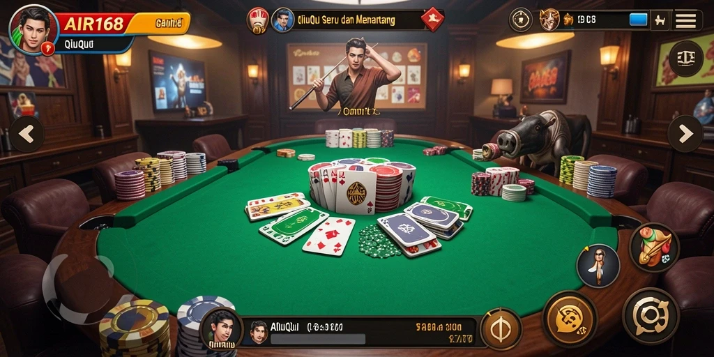 Tampilan gameplay QiuQiu yang menarik dan seru.