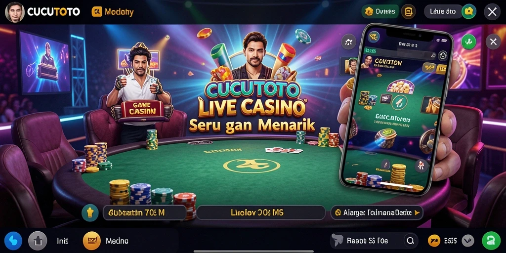 Gameplay Live Casino yang mendebarkan dan interaktif di CUCUTOTO.