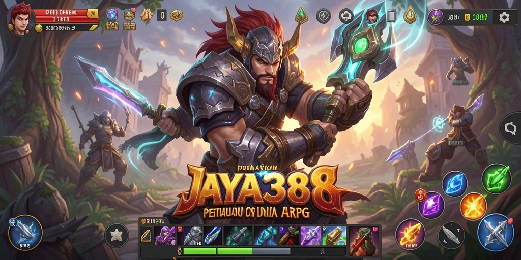 Tampilan gameplay JAYA388 saat pertempuran epik melawan monster.