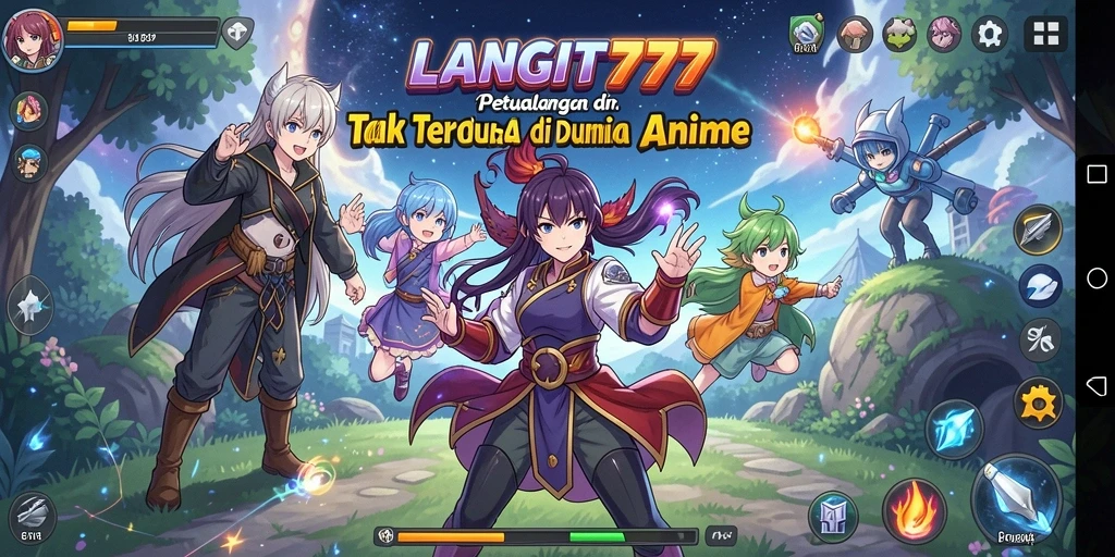 Menampilkan aksi seru LANGIT777 dalam dunia Anime yang menakjubkan.