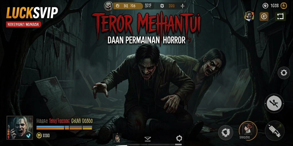 Tampilan gameplay LUCKSVIP yang mengerikan dan menegangkan.