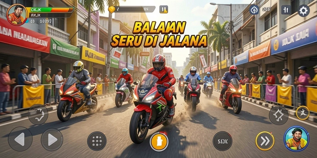 Gameplay balap yang mendebarkan dan grafis yang menakjubkan.