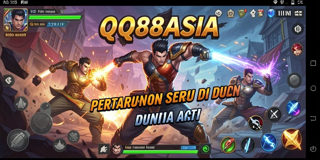 Tampilan screenshot gameplay <strong>QQ88ASIA</strong> yang penuh aksi dan pertarungan mendebarkan.