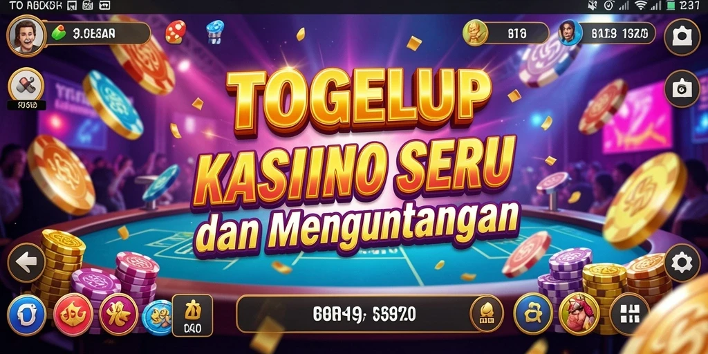 Tampilan utama dari game Kasino TOGELUP yang menarik dan menyenangkan.