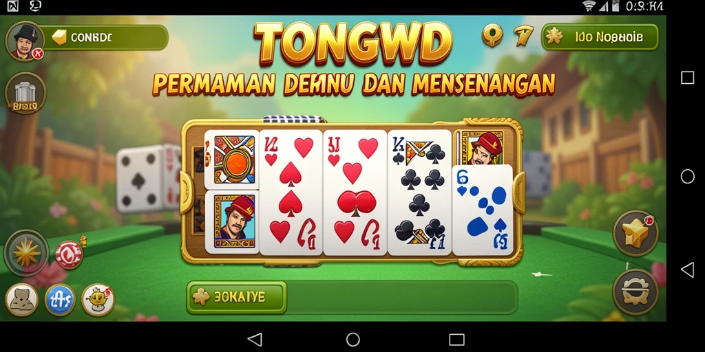 Tampilan gameplay Domino yang seru dan menarik di TONGWD.