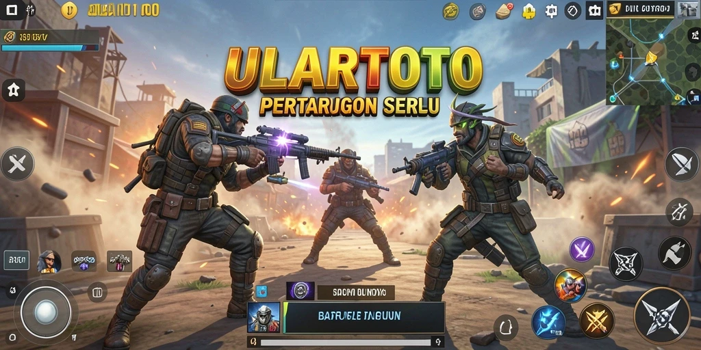 Tangkapan layar gameplay ULARTOTO yang menampilkan aksi seru Battle Royale.